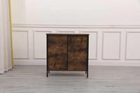 Commode rustique en bois de pin écologique avec cadre métallique robuste, grande capacité, meuble de salon