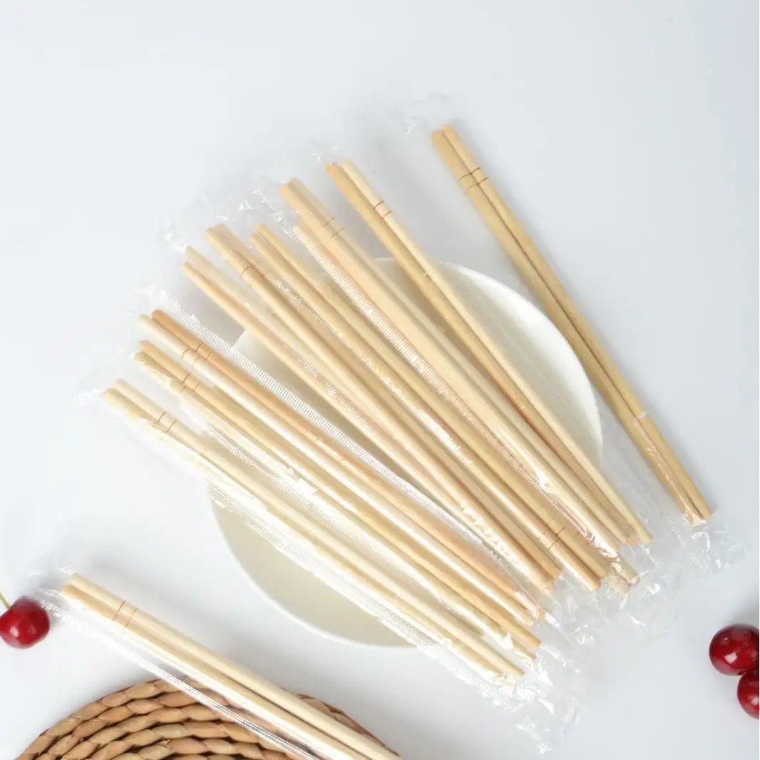 China supplier Environmental fast food take-out independent packaging round chopsticks Disposable Tableware Bamboo Chopsticks