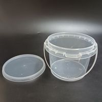 Bols en plastique PP de plusieurs capacités avec couvercles et poignées, vente en gros SP3052