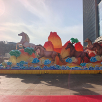 Galoppierende Pferde 3D Animal Lantern Parade Float für chinesische Neujahrs festivals und Mall Promotions