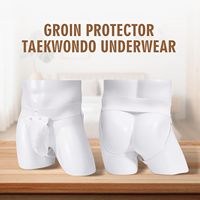 Protège-aine de boxe et de taekwondo avec poche intégrée en nylon