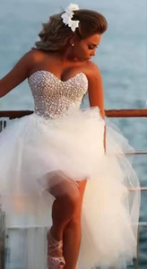 Low Price Wedding Dresses With Short Front Long Back 400+ | Alibaba.com