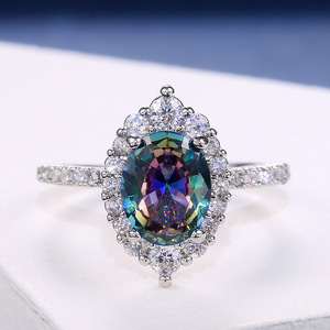 <span class=keywords><strong>Anello</strong></span> pieno di zirconi per gioielli CAOSHI alla moda con <span class=keywords><strong>anello</strong></span> colorato per la <span class=keywords><strong>festa</strong></span> <span class=keywords><strong>della</strong></span> <span class=keywords><strong>mamma</strong></span> taglio ovale elegante Vintage Color argento - Product Image 4