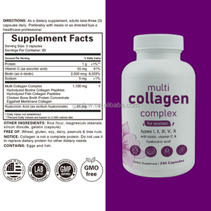 Wanita multi-kolagen kapsul kompleks dengan Vitamin C & Biotin rambut sehat kulit kuku kolagen peptida pil untuk dewasa - Product Image 2