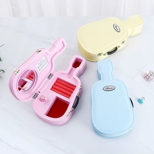 Boîte à musique créative en forme de guitare avec miroir, pour ranger bijoux et accessoires, cadeau d'anniversaire pour enfants - Product Image 4