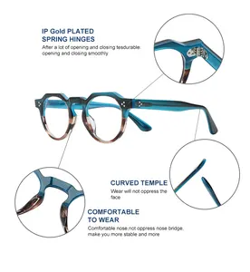 Fashion Polarized Optical Glasses With Acetate For Reading Handmade Anti-Blue Light Eyeglasses Frames For Women