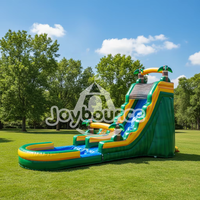 Toboggan aquatique gonflable géant de haute qualité pour adultes, toboggan aquatique gonflable commercial, grand toboggan aquatique gonflable avec piscine