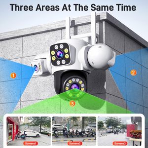 Levofast ba ống kính an ninh máy ảnh ngoài trời 360 ° viewptz Dome <span class=keywords><strong>Camera</strong></span> hdwifi <span class=keywords><strong>IP</strong></span> an ninh CCTV PIR con người phát hiện mạng Pin - Product Image 6
