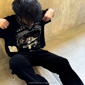 <span class=keywords><strong>T</strong></span>-<span class=keywords><strong>Shirt</strong></span> con <span class=keywords><strong>taglio</strong></span> Streetwear da <span class=keywords><strong>uomo</strong></span> in fabbrica cinese <span class=keywords><strong>t</strong></span>-<span class=keywords><strong>Shirt</strong></span> con Logo personalizzato in cotone pesante oversize - Product Image 5
