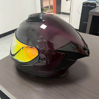 Casque intégral de moto Gradients MY, léger, en fibre de carbone, avec aérations supérieures et double visière