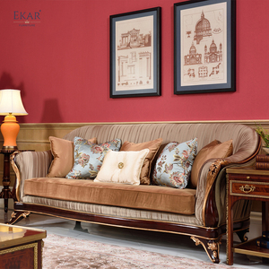 क्लासिक ठोस लकड़ी सोफे लंबे समय तक लक्जरी और आराम - Product Image 2