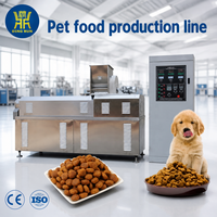 Ligne de production automatique de nourriture pour animaux de compagnie, machine d'extrusion pour la fabrication de nourriture pour chats, équipement industriel