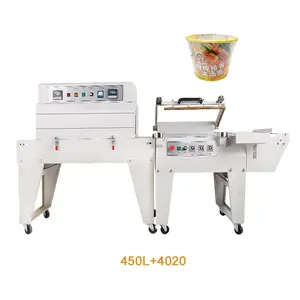 Two in one thermal plastic wrap bag bottle pof heat shrinking film wrapping sealer machine for instant