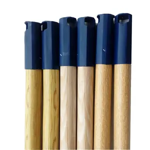 Vassoura de madeira revestida de PVC de alta qualidade com cabo de plástico para esfregão de mão, bastão de madeira para esfregão de mão de 120 cm