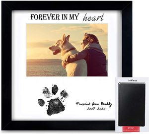 Cornice Nera 9x9 per Animali Domestici con Scritta 'Forever in My Heart' per Esposizione Foto Commemorative di Cani e Gatti - Product Image 4
