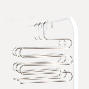 Organizador de armario de acero inoxidable, colgador de bufanda en forma de S, 6 en 1, ahorro de espacio, estante multifuncional para pantalones - Product Image 4
