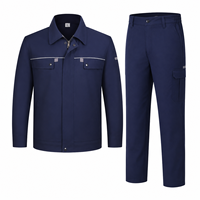 Ensemble uniforme de travail industriel personnalisé OEM 235GSM 65/35 en polycoton, veste et pantalon cargo pour l'entretien en usine