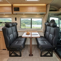 Siège-lit pour camping-car, pivotant, inclinable, réversible, certifié 3C, personnalisable de 1 à 4 places, en cuir, différentes couleurs, conversion de fourgon