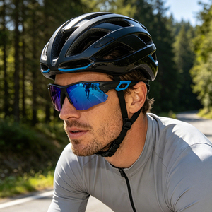 Occhiali da Sole Sportivi TR90 con Montatura Semi-Rimless, Lenti PC UV400, Leggeri per Ciclismo e Corsa all'Aperto - Product Image 2