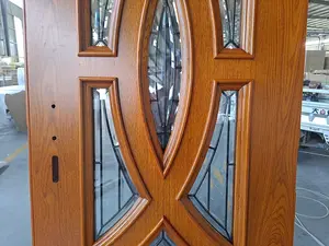 Exterior Front Double Entry Door White Oak Solid Wood Door