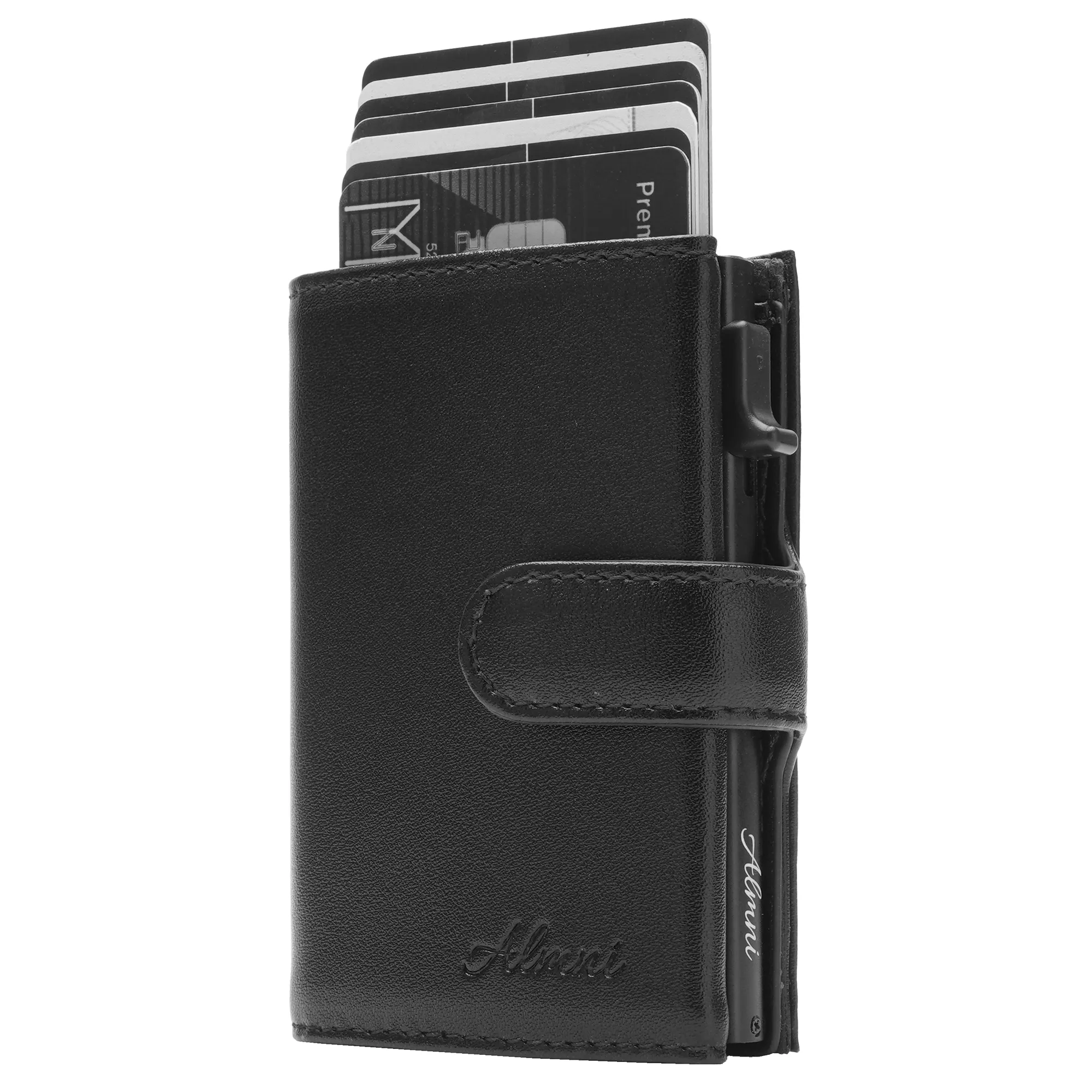 Wallet Mens Slim Wallet With Aluminum Case RFID Blocking Bifold Credit Card Holder For Men With Gift Box