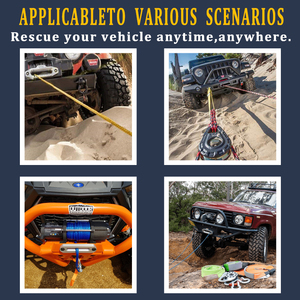 Cuerda de nailon con gancho de metal para remolque de coche, accesorio de 3 hebras, 22mm, color blanco y negro - Product Image 3