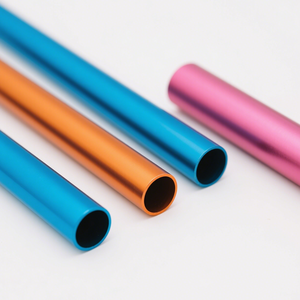 Tube rond en <span class=keywords><strong>aluminium</strong></span> extrudé de 20mm en <span class=keywords><strong>aluminium</strong></span> rond noir pour l'industrie du cadre de bicyclette - Product Image 1