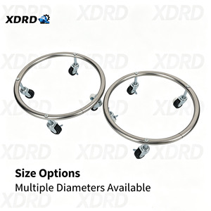 Tanque de Gas Moderno de Acero Inoxidable <span class=keywords><strong>con</strong></span> Diseño Desmontable, Base Móvil <span class=keywords><strong>con</strong></span> Ruedas para <span class=keywords><strong>Cocina</strong></span>, Universal para Botellas de Gas Licuado - Product Image 1