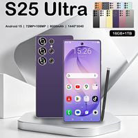 Nouveauté - Téléphones mobiles à bas prix, double SIM, version mondiale, smartphone 5G avec 16 Go de RAM, 1 To de stockage, Android 15, processeur Déca-Core S25Ultra