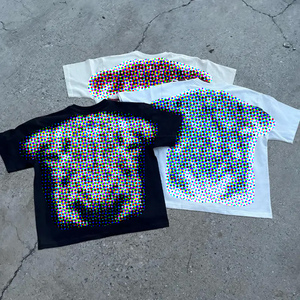 T-shirt Grafica da Uomo Personalizzata, Vestibilità Ampia e Oversize con Spalle Cadenti, Stampa DTG Pesante, 100% <span class=keywords><strong>Maglia</strong></span> a Manica Lunga - Product Image 1