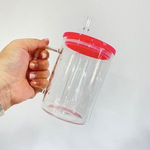 แก้วกาแฟแบบซับลิเมชั่นขนาด 17 ออนซ์ จากคลังสินค้าสหรัฐอเมริกา พร้อมฝาสีสันสดใส สำหรับการพิมพ์แบบถ่ายโอนความร้อน - Product Image 3