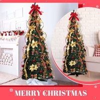 Sapin de Noël artificiel pliable de 180 cm, pré-éclairé, fonctionnant sur piles, directement de l'usine de Yiwu, pour Noël, La Navidad