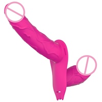 Vibromasseur réaliste rechargeable à télécommande, 10 modes de vibration, pour couples lesbiens (jouet sexuel pour adultes)