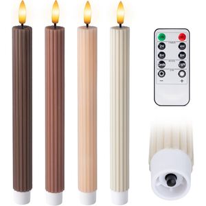 Customize Color Strip Paraffin Wax LED Candles Remote Control Rechargeable <b>Battery</b> <b>Operated</b> for Wedding Birthday Party - Product Image 1