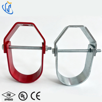 Support de suspension à fourche UTT30 en acier au carbone pré-galvanisé à chaud, disponible en tailles métriques et impériales, pour suspension de tuyaux statiques non isolés