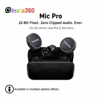 Micrófono Insta360 Mic Pro Line con Clip para Cuello y Pantalla de Tinta