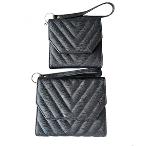 Portefeuille A6 en cuir PU matelassé noir avec 6 anneaux, dragonne, emplacements pour cartes et poche zippée pour l'organisation budgétaire et l'usage quotidien - Product Image 2