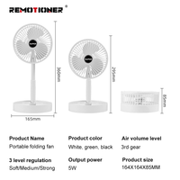 Ventilateurs de hauteur réglables rechargeables par USB Ventilateur de voyage portable pliable Ventilateur de bureau et de table