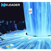 Écran de cascade LED, affichage électrique, cascades artificielles numériques, rideaux, mur de fond pour expositions de musées interactives