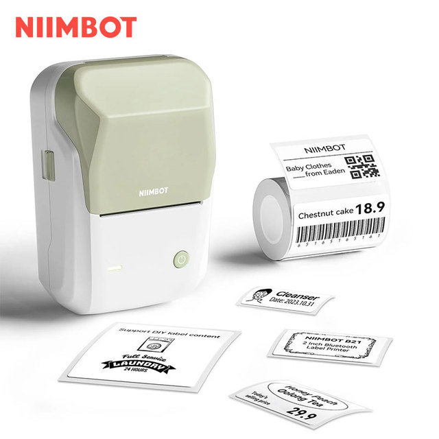 NIIMBOT B1 2 Inch Label Maker Hotsell USB Interface Thermal Printing Cable Sticker Barcode Printer Color Style Photo Printer
