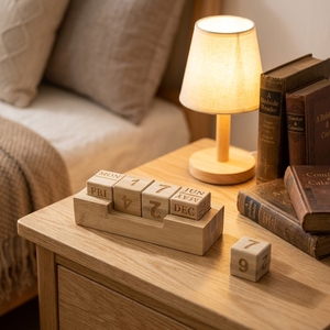 Calendario da Scrivania in Legno di Bambù Personalizzato Economico Stile Arte Popolare con Decorazioni Dipinte - Product Image 4