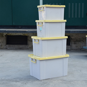 Caja de almacenamiento de plástico grande, organizador de ropa rectangular grueso, contenedor de almacenamiento para el hogar, para organizar juguetes y ropa - Product Image 2