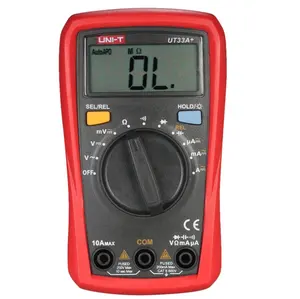 Uni-t UT33 + seri UT33A + multimeter nyaman genggam digital tingkat masuk dapat menahan jatuh 2 meter