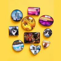 Aimant de réfrigérateur personnalisé DIY avec photo de mode, cabochon en verre personnalisé, pour famille, amoureux, bébé, décoration de mariage, cadeaux