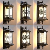 Lampe murale solaire en aluminium pour fenêtre, étanche IP65, moderne, extérieure, nouveau style chinois, pour jardin, terrasse, couloir, portail