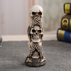 Juguetes Decorativos Creativos de Halloween, Máscaras Terroríficas, Divertidas, para Bromas y Trucos, Modelos de Cabeza de Calavera de Resina, Accesorios - Product Image 1