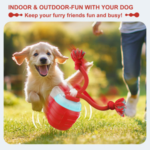 Электрический гравитационный мяч-прыгун для собак, высокопрочный полиэстер-полиуретан, устойчивый к укусам, 120 г, с функцией тяги - Product Image 5