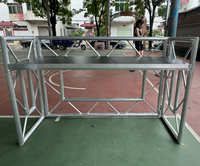 Table DJ pliable portable Easy Instalion, structure en aluminium, table de scène professionnelle pour événements