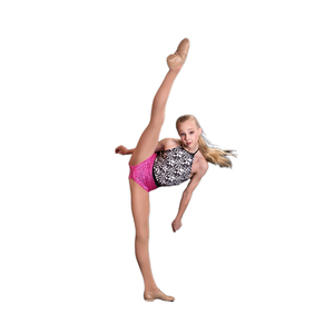 夏季热卖黄色亮片黑白印花高品质舞蹈表演裙 - Product Image 3