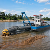 Drague hydraulique à coupe-soufflerie robuste pour l'extraction de sable de rivière, navire de dragage à coupe-soufflerie pour l'extraction d'or